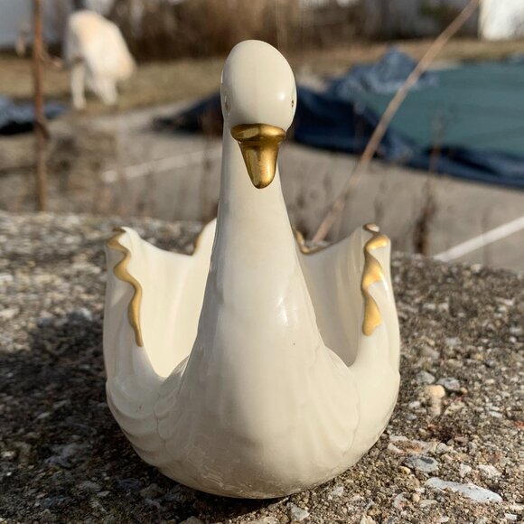 Vtg LENOX Pair of Swans Bowls Trinket Set - Picture 10 of 14